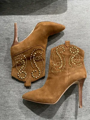 Michael Kors Reena Studded Caramel Ankle Boots Size 8 thumbnail 11