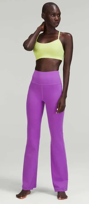 Lululemon Groove Super-High-Rise Flared Pant *Nulu Moonlight Magenta Size 0 thumbnail 1