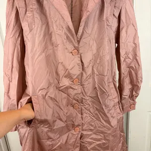 The Totes Coat vintage dusty rose nylon long coat thumbnail 8