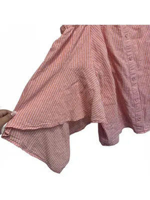 Lane Bryant Pink Orange Stripe Off Shoulder Flared Sleeve Blouse Plus Size 22/24 thumbnail 5