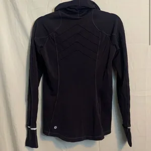 Lululemon Athletica Navy Blue 1/4 zip Long Sleeve Top thumbnail 2