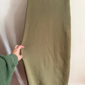 MESHKI Olive Green Rib Knit Turtleneck Sleeveless Midi Dress Extra Large Bodycon thumbnail 2