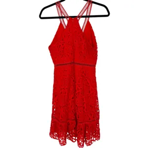 NWT ASTR the Label Lattice Inset Sleeveless Lace Fit & Flare Mini Dress Sz Small thumbnail 5