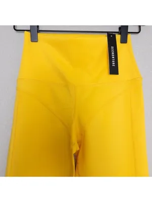 BUNDLE [SET] NWT Secnd Nture Cut Out Sports Bra XS Yellow Black Classic Legging thumbnail 6