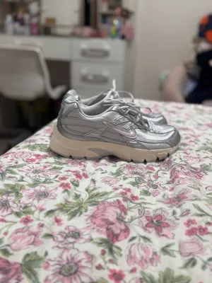 Nike initiator pink and silver tennis shoes thumbnail 2
