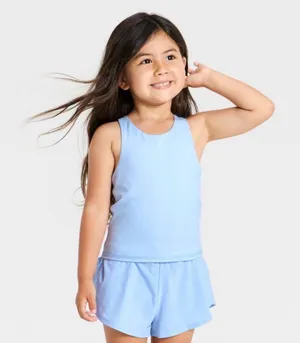All in motion light blue tank top with built in bra thumbnail 1