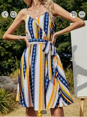 Striped Cami Dress Multi Size XL thumbnail 1