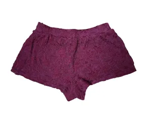 XS Burgundy Forever 21 Lace Mini Shorts thumbnail 1