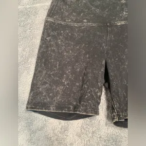 PINK Victoria's Secret Black Acid Wash Bike Shorts thumbnail 2