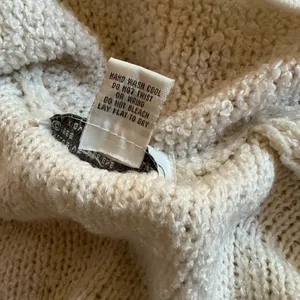 Vtg 90s fuzzy oversized cream cardigan thumbnail 3