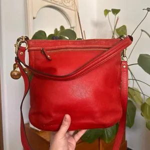 Red Coach Crossbody Bag Leather thumbnail 4