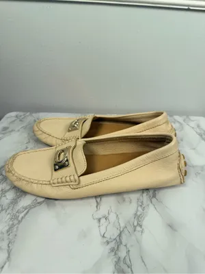 Coach Napoleon driving Loafers buckle leather Flats Size 7.5B thumbnail 4