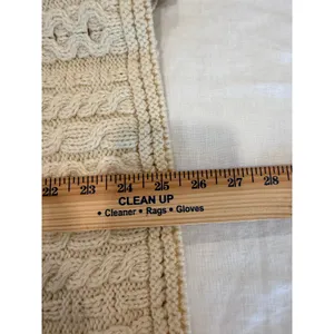 Blarney Woolen Mills Cable Knit Pullover Sweater Merino Wool Cream Women's XL thumbnail 9
