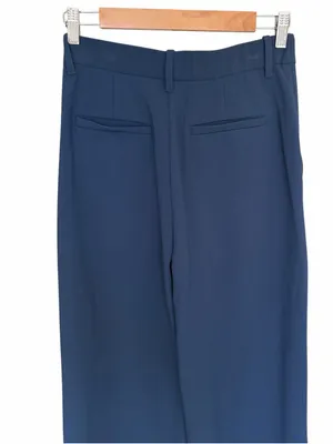 Abercrombie - Sloane Tailored Wide Leg Pants Navy Size 28/6 Long thumbnail 5