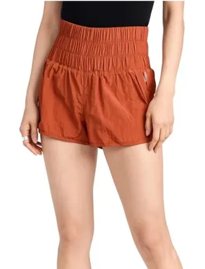 FP Movement Free People The Way Home Short Rust Orange High Waist‎ Sz M thumbnail 1