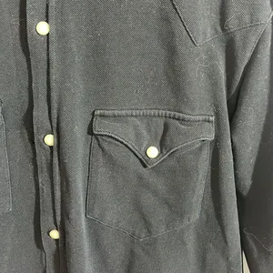 Polo by Ralph Lauren 100% cotton western pearl snap women’s size large in black thumbnail 3