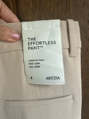 Aritzia The Effortless Pant Wide-Leg Rise Low Pants in Beige Size 4 thumbnail 5
