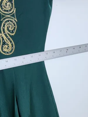 Missvalle Dark Green Modest Formal Dress Beaded Sequin Embroidered Size 38 NWT thumbnail 8