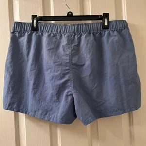 Patagonia Womens Barely Baggies Shorts 2.5” Size XL Monkey Flower Current Blue thumbnail 2