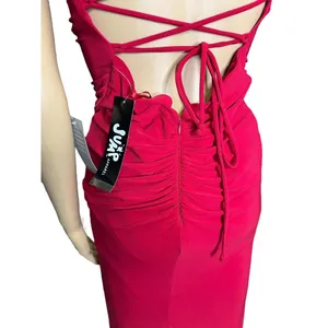 NWD Jump Apparel Red Strappy Back Long Bodycon Formal Gown Size 5/6 thumbnail 5
