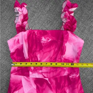 Pink And White Floral Ruffle Strap Dress thumbnail 6