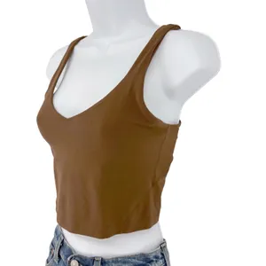 Lululemon Align Tank‎ Top Brown Cropped Yoga Support Bra LW1DUVS Sz 4 Nulu thumbnail 2