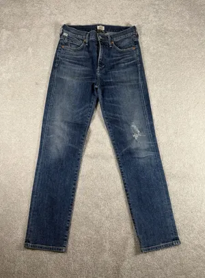 Citizens Of Humanity Cara High Rise Cigarette Ankle Jeans size 26 Dark‎ Blue thumbnail 1