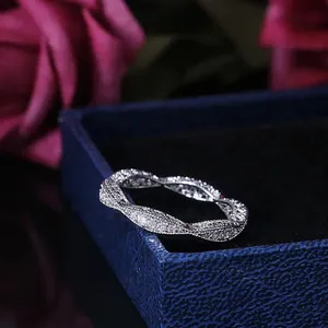 Women's‎ Gold-Plated-925 Eternity Simulated Diamond Engagement Band Ring … thumbnail 13