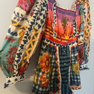 FARM Rio Summer Vibe Patchwork Floral Romper XS Multicolor Boho Festival Vaca thumbnail 2