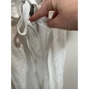 Reformation Shelly Embroidered White Linen Summer Maxi Sun Dress Sz 0 thumbnail 8