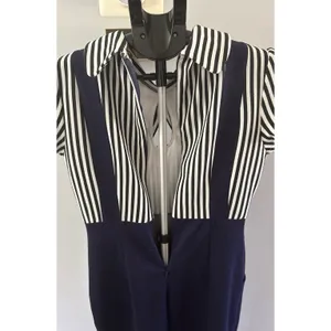 VFemage Women's black white strip navy blue vintage-style‎ sailor dress Size 12 thumbnail 6