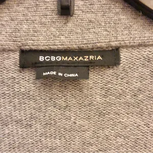 BCBGMaxAzria Wool Blend Open Front Tie Ruffle Zipper Cardigan‎ Grey Medium thumbnail 3