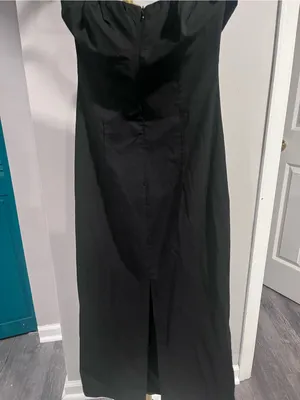 Zara Strapless Black Midi Dress Size Small New w/ Partial Tags thumbnail 5