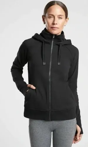 Athleta Triumph Hoodie Black Full Zip Large thumbnail 1
