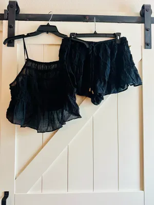 Free People Angelina Short Set Black thumbnail 4