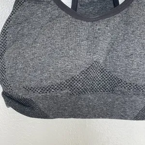 Gymshark Womens Sports Bra Activewear Sz XS Crop Top Logo Workout Gray Stretch thumbnail 5