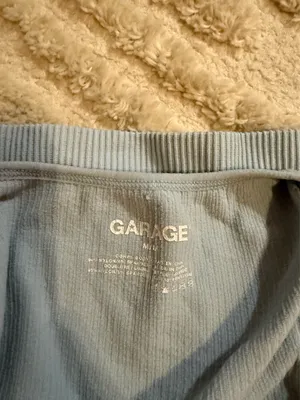 LIGHT BLUE GARAGE V NECK TOP thumbnail 3