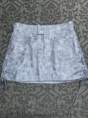 Princess Polly size 8 Ceejay faux leather mini skirt slate new with tags thumbnail 8