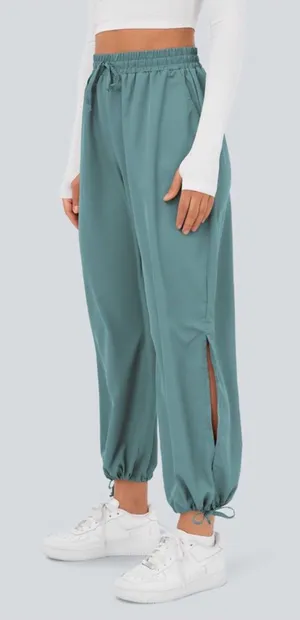 Halara breezeful high waisted drawstring quick dry jogger mineral blue large thumbnail 1