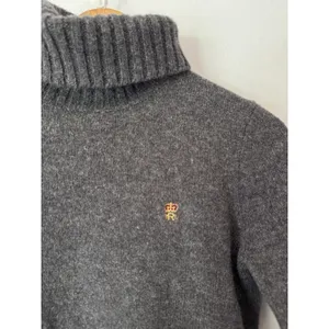 Ralph Ralph Lauren Vintage 100% LambsWool Knit Turtleneck Sweater Crest Medium thumbnail 3