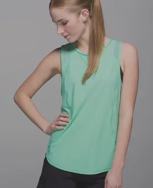 Lululemon Sculpt Tank Size 6 Mint Green Mesh Back Cutout Athletic Running Yoga thumbnail 1