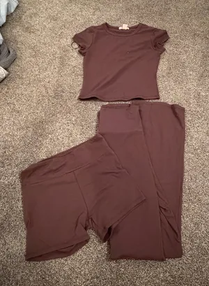 Flare leggings set Brown thumbnail 1