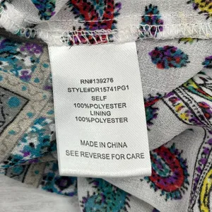 DR2 Sheer Colorful Geometric Pattern Lightweight V Neck Sleeveless Blouse Large thumbnail 6