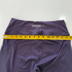 Gymshark Dry Full Length Leggings Purple Athletic Pants Cutout Mesh Size M thumbnail 6