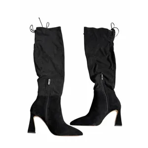 Vince Camuto Suede Over The Knee Boot Size 8.5 Wide Calf Pointed Toe in Black thumbnail 3