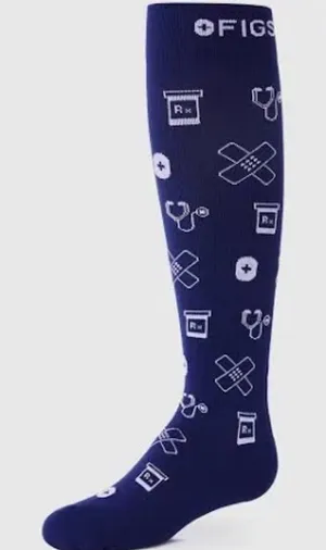 Figs Navy Medical Icon Compression Socks thumbnail 1
