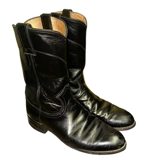 Justin Boots Black‎ Western Cowboy Boots Women's 6B USA Leather L3703 thumbnail 1