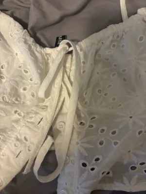 White eyelet Zaful top  thumbnail 2