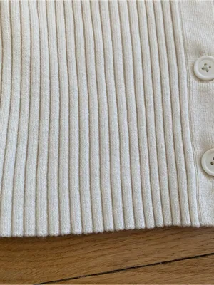 Aerie ribbed cropped cardigan top thumbnail 7