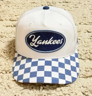 New Mitchell & Ness MLB NY Yankees checkered & denim classic snapback hat thumbnail 2